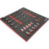 23 Piece Ratchet Combination Spanner Set with Go-Thru Sockets in 2/3 Width Foam Inlay for Tool Chests thumbnail-0
