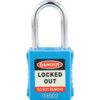 Lockout Keyed Padlock, Keyed Different, Nylon, Blue, 42mm Width, Weatherproof thumbnail-1