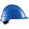 Safety Helmet With 6 Point Harness, Blue, ABS, Vented, Reduced Peak, Includes Side Slots thumbnail-1