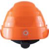 Safety Helmet With 6 Point Harness, Orange, ABS, Vented, Reduced Peak, Includes Side Slots thumbnail-2