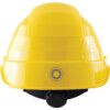 Safety Helmet With 6 Point Harness, Yellow, ABS, Vented, Reduced Peak, Includes Side Slots thumbnail-2