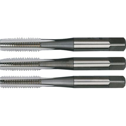 Hand Tap Set , 3/8in. x 20, BSF, High Speed Steel, Bright, Set of 3
