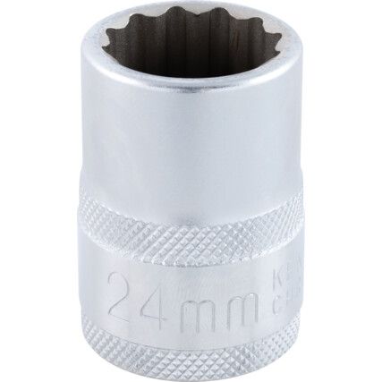 3/4in. Drive,  Bi-Hexagon Socket, 24mm,  Metric,  12 Point