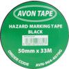 Adhesive Hazard Tape, PVC, Black, 50mm x 33m thumbnail-3