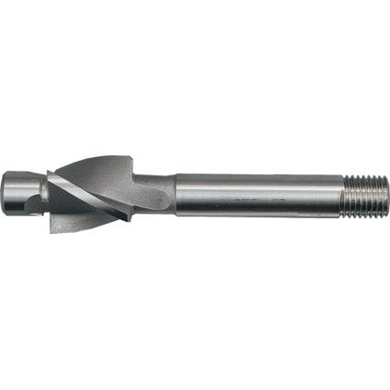 Counterbore, 6mm, High Speed Steel, 3 fl, Threaded Shank, Uncoated