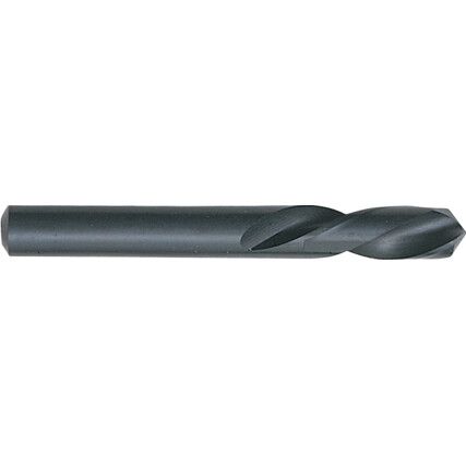 S100, Stub Drill, 3/16in., High Speed Steel, Black Oxide