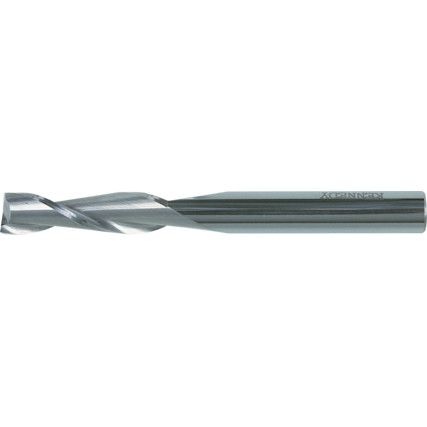 Long Slot Drill, 10mm, 2fl, Plain Round Shank, Carbide, Uncoated