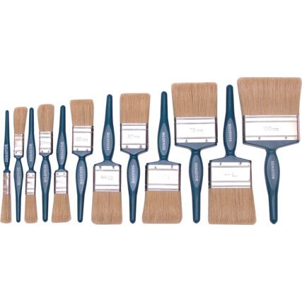 1 1/2in./1/2in./1in./2 1/2in./2in./3/4in./3in., Flat, Natural Bristle, Angle Brush Set, Handle Wood