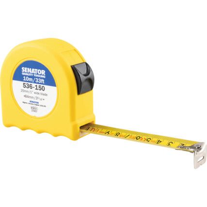 LTH010, 10m / 33ft, High-Visibility Tape, Metric and Imperial, Class II