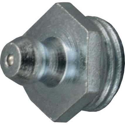 Hydraulic Nipple, Straight, 1/4"x26 BSF, Steel