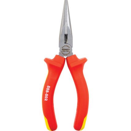 160mm Long, Needle Nose Pliers, Jaw Serrated