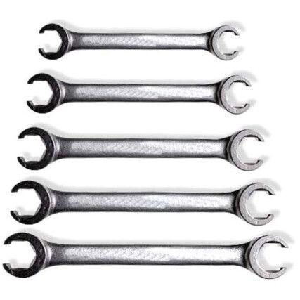 Metric, Flare Nut Spanner Set, 8 - 17mm, Set of 5, Chrome Vanadium Steel