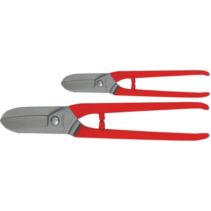 Manual Tin Snips, Cut Straight, Blade Hardened Carbon Steel
