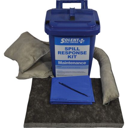 Maintenance Spill Kit, 25L Absorbent Capacity Per Kit, 43 x 26 x 27cm, Bin