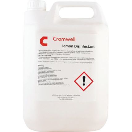 General Purpose QAP30 Lemon Disinfectant, 5 Ltrs