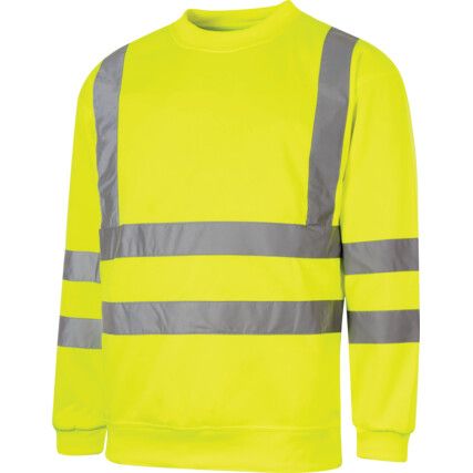 Hi-Vis Sweatshirt, EN20471 Yellow, Small