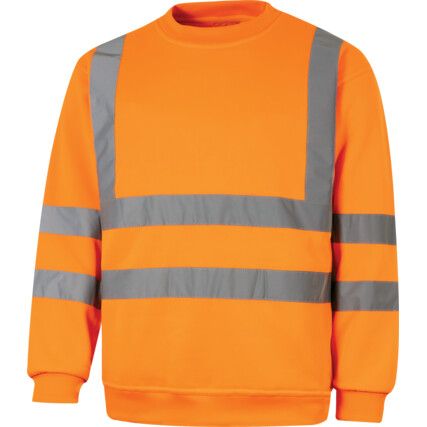 Hi-Vis Sweatshirt, EN20471 Orange, Small
