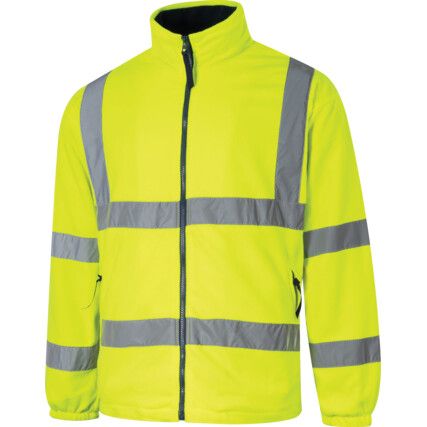 Hi-Vis Fleece Jacket, EN20471 Yellow, Small