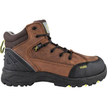 Metatarsal Safety Boots, Size, 7, Brown, Leather Upper, Composite Toe Cap