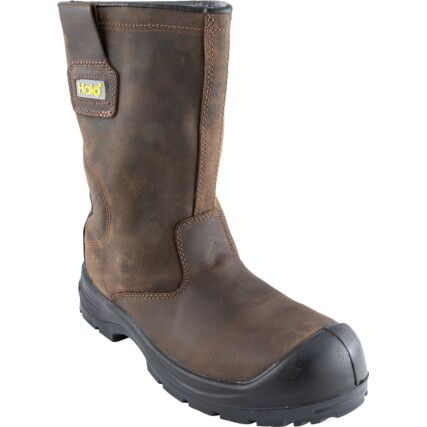 Rigger Boots, Size, 9, Brown, Leather Upper, Steel Toe Cap